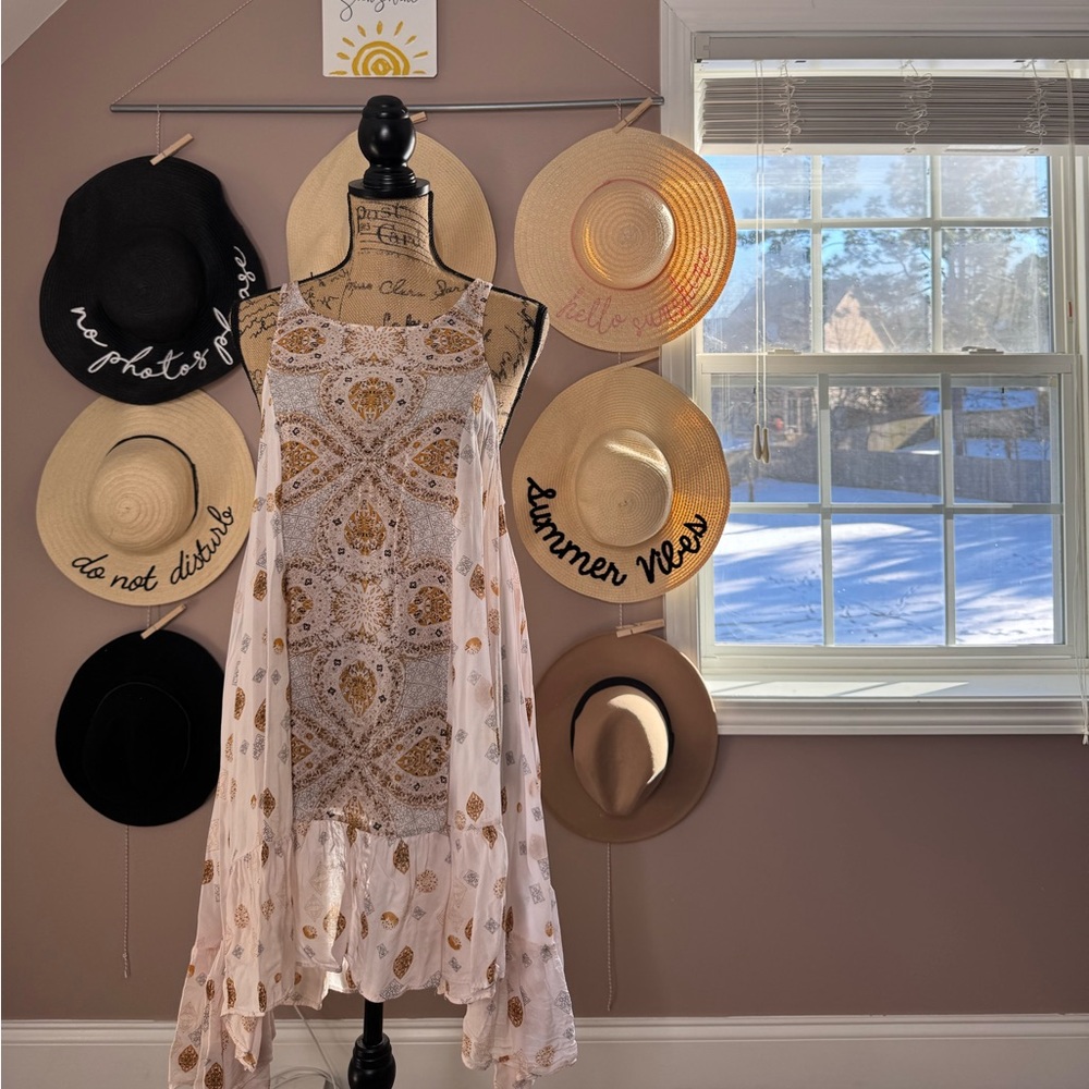 Free People handkerchief style mini dress